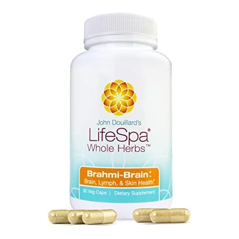 LifeSpa Whole Herbs Brahmi Brain Capsules | Supports Brain Function and Mental Focus | Gotu Kola Supports Brain, Lymph & Skin Health | 90 Capsules 500mg Cover