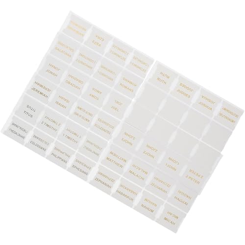 Étiquettes bibliques en similicuir blanc Ciieeo | 80 autocollants en 10 feuilles pour étude