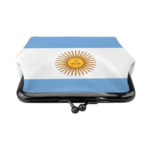 Pu Leather Buckle Coin Purse Argentina-Flag Girls Kiss-Lock Change Purse Wallets2