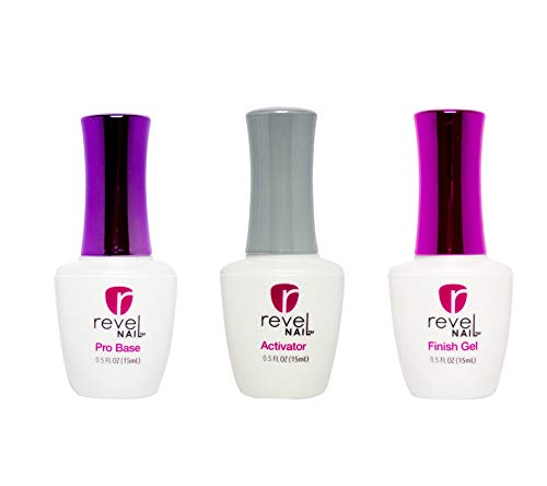 New Revel Nail Dip Liquid System - Set of 3: Pro Base, Activator, Finish Gel