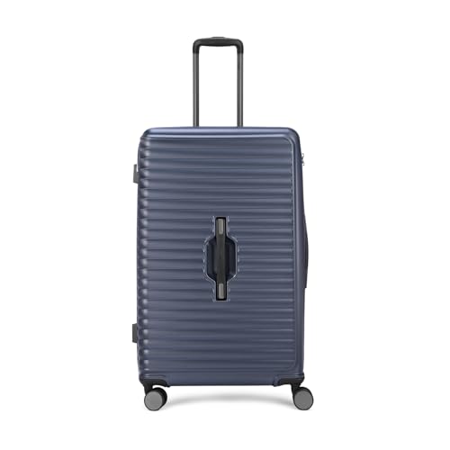 Image of Skybags Plastic Spinner Trunk Check-in Trolley Bag, 78cm | Large Hardsided Luggage with Smooth 8-Wheel & TSA Lock | Suitcase for Travel | 5-Year International Warranty (Navy)