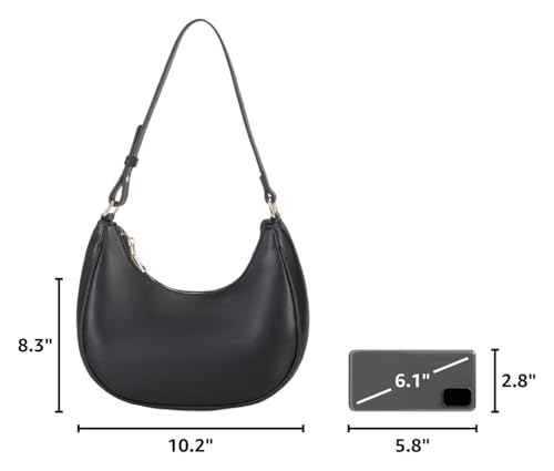 Image of CYHTWSDJ Shoulder Bags for Women, Cute Hobo Tote Handbag Mini Clutch Purse with Zipper Closure