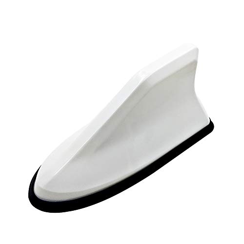 idain Universal Car Roof Mounted Functional Antenna Aerial Shark Fin Signa Antenna Basel,White