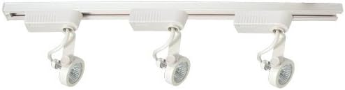 Elco Lighting ET566W Track Lighting, Low Voltage Track Lighting Kit w/ 3-Gimbal