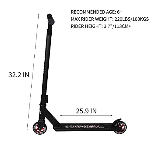 Pro Scooter - Stunt Scooter for Kids 8 Years and Up - Perfect for Beginners Boys and Girls - Best Trick Scooter for BMX Freestyle Tricks