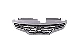 CarPartsDepot Front Chrome Frame Shell Grille Assembly Grill And Black Insert With Emblem Provision Compatible For Nissan Altima Coupe 2010-2013 S SR