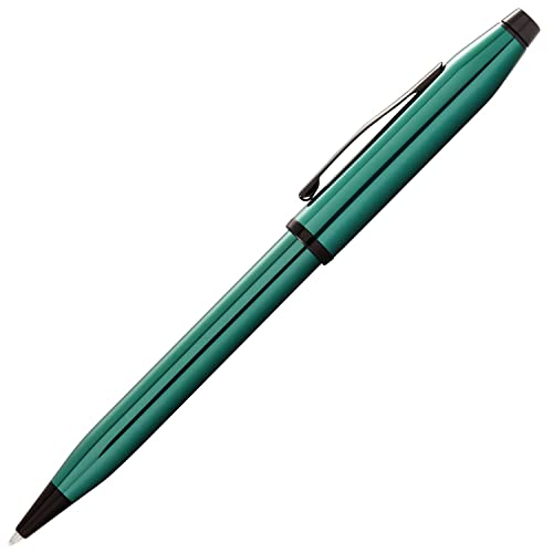 Image of Cross Century II Translucent Green Lacquer Refillable Ballpoint Pen - Medium Point, Black Ink, Presented in a Luxury Gift Box
