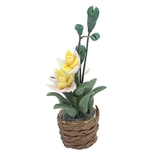 DWMD Mini Plante en Pot, Forme de Panier de Fleurs de Bouquets de Maison de poupée pour Cadeau pour Jouet pour décoration de Maison de poupée Cover