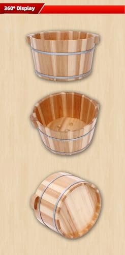 Bañera de Pies de Madera Maciza de Cedro miniatura 6