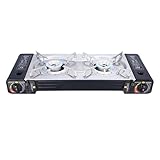 EINFACH & PRAKTISCH: Unser Camping Gaskocher ist einfach einzurichten und nach Gebrauch wegzuräumen. Schnell mit wenig Aufwand. Sie brauchen dazu noch die passende Kartusche vom Typ: MSF-1a. Mit seiner praktischen Größe (622x280x115mm) und seinem Gewicht (2,66 kg) kann der Campingkocher 2 flammig problemlos überall hin mitgenommen werden. Kochen Sie Ihr Lieblingsessen, wo immer Sie wollen!