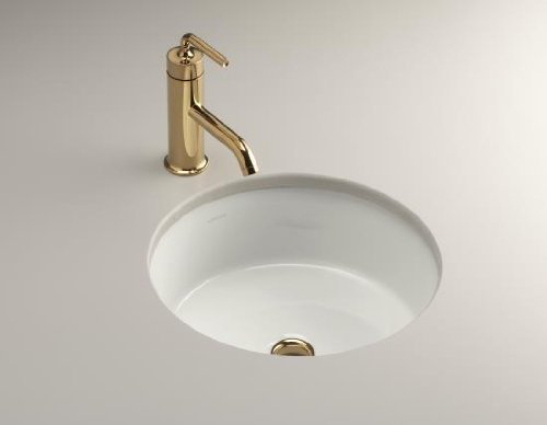 Kohler 2883-0 Verticyl Round Undermount Bathroom Sink, 15-3/4" W X 8-1/4"L, White #TOP1