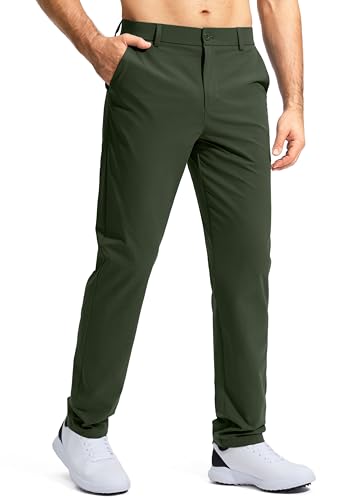 Image of Pudolla Men's Golf Pants Stretch Work Dress Comfy Pants 30 inch /32 inch /34 inch Lightweight Quick Dry Casual Slacks Trousers with Pockets