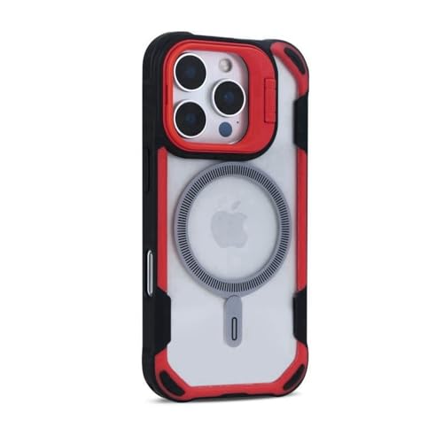 Étui de protection magnétique pliable pour iPhone 16 et modèles antérieurs coloris rouge