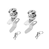 2pcs Cabinet Cam Locks Keyed Alike, 5/8 inch Toolbox Lock, Cabinet, Desk Drawers Cam Lock Replacement for Trailer, RV Boxes, Mailboxes