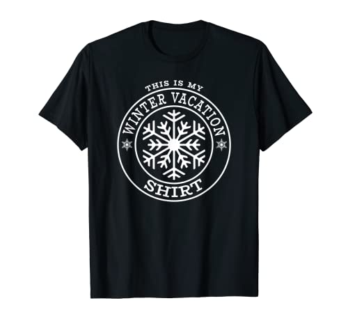 This Is My Winter Vacation Shirt Snowflake Arte Gráfico Camiseta