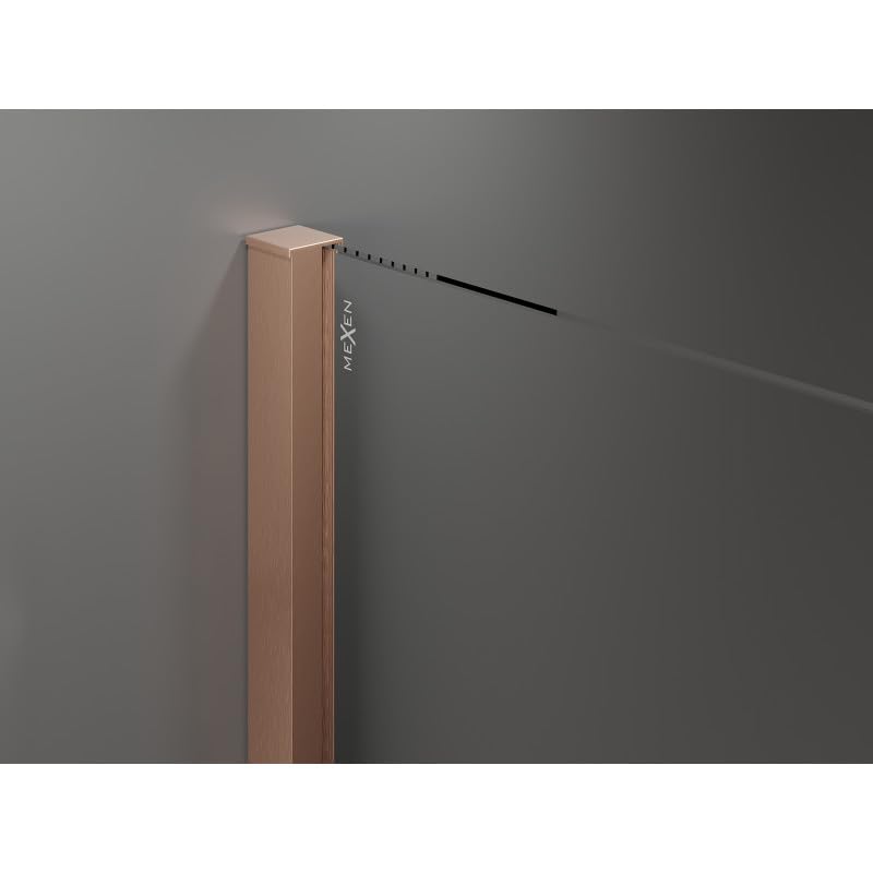 Mexen - Velar Kabina Prysznicowa Rozsuwana 120 X 80 Cm, Transparent, Miedź Szczotkowana