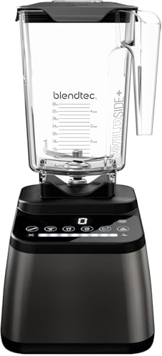 Blendtec Original Designer Series Blender and 90 Oz WildSide+ Jar - Kitchen Blender Bundle - Gunmetal