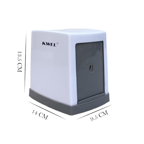 Image of KWEL Double Side Cube Table Top L-Fold Tissue Paper Holder Dispenser | Tissue Box Holder for Dining Table & Napkin Holder with 2 Packets (200 Tissues) (White)