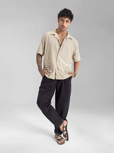 The Veshti Company Men’s Cotton Beach Pants – Lightweight Casual Travel, Yoga, Summer – Drawstring Trousers3