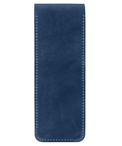 Image of Londo Genuine Leather Pen and Pencil Case with Tuck in Flap, Stationery Bag