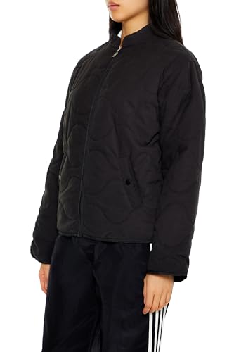 Forever 21 Women's Abstract Quilted Zip-up Jacket4