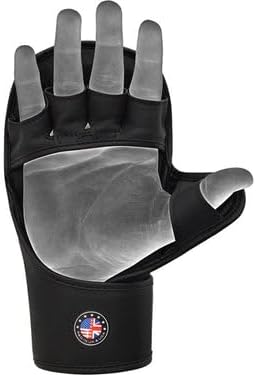 Miniatura 2 de RDX Guantes MMA Sparring Grappling, Maya Hide Leather Wrist Support, Cage Fighting Combat Sports Boxing Glove Training, Muay Thai, saco de boxeo