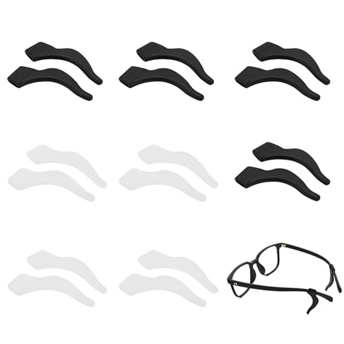 YPYMOD 8 Paires Manchon Branche de Lunette, Crochets d'oreille de Lunettes, Crochets Souples Antidérapants Universels pour Lunettes de Lecture de Soleil(4...