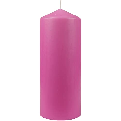 HS Candle Bougies en cire Rose pilier Ø 6 cm x 13,5 cm - Bougie dans de nombreuses couleurs - Longue durée de combustion - Fabriqué en UE - Bougies en bloc - Cire Cover