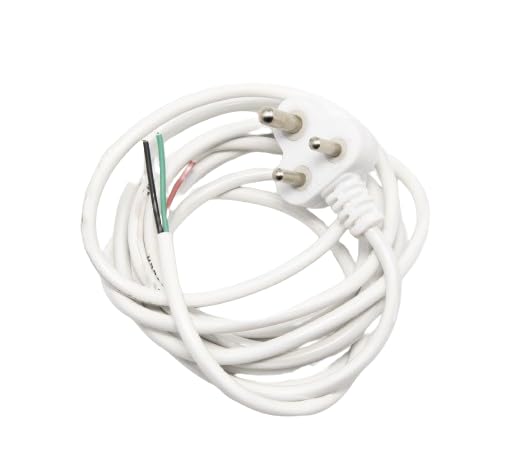 LEKORED 3 Pin Power Cable, AC Extension Cord, 3 Core, 100% Copper Heavy Duty Wire for Cooler, Fan, Refrigerator and Other Home Appliances, PVC White (Pack of 1) (1.5 MM Cable, 3 Meter)-image-8