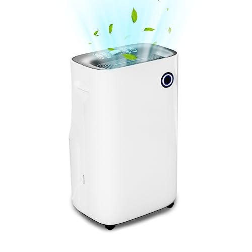 Image of TANGZON 40L/Day Dehumidifier, Quiet Laundry Drying Dehumidifiers with Digital Humidity Display, 24H Timer, Continuous Drainage, Sleep Mode, Childlock & 6.5L Water Tank for Home Damp Condensation