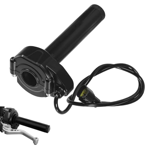 Bike Throttle Grip for Surron Black Motorcycle Twist Throttle Accelerator Handle Grip 3 Pin Aluminium Alloy Electric Ebike Twist Throttle Grip Assy Replacement for Sur-Ron Light Bee Surron S/X