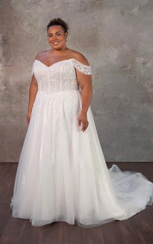 Mermaid Wedding Dresses for Bride Lace Appliques Bridal Gowns for Women Glitter Tulle Off Shoulder Bride Dress4