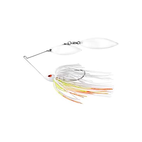War Eagle Custom Lures Painted Head Spinnerbait Fishing Lure, Cole Slaw, Painted Double Willow (1/2 oz) Cover