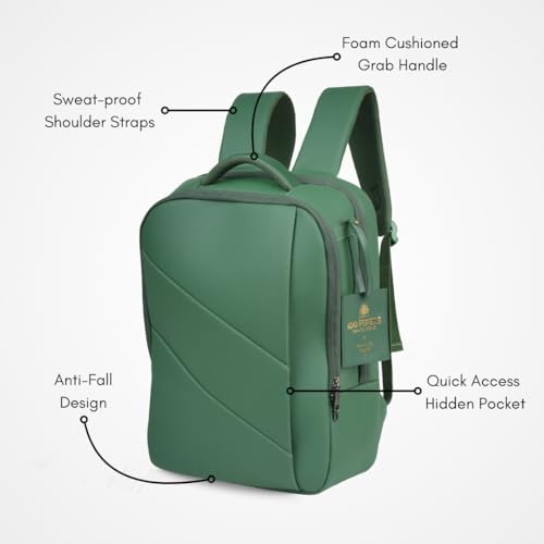 Image of Impulse Pioneer Premium Business Backpack | Unisex Office Bag in Vegan Leather | 27L Water Resistant with 15.6 inch Laptop Sleeve, Anti-Theft Pocket & Padded Straps