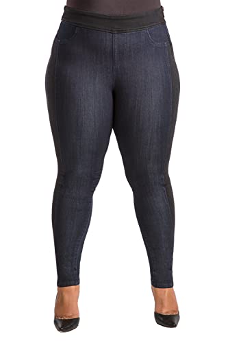 Poetic Justice Women's Plus Size Curvy Fit Mid Rise Basic 5 Pocket Style Skinny Jeans