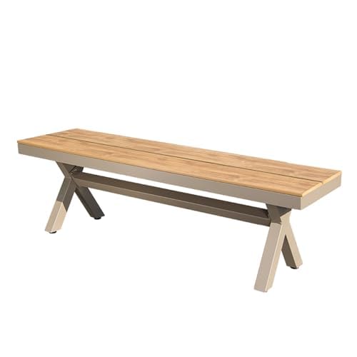Banco de jardín al aire libre, asiento sin respaldo para dos personas para picnic, fiesta, camping, comedor, perfecto para porche, patio trasero, entrada