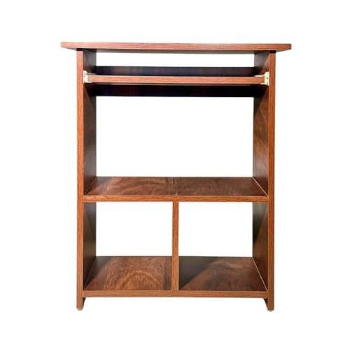 Image of Purple Furnitureᵀᴹ Engineered Wood Elite Home Office Computer Table, Study Desk, Writing Desk and Lap Desk (Matte Finish, Walnut Colour, Do-It-Yourself, Small)