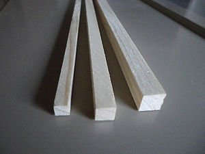 10 pack of 30cm long Wooden Craft Sticks - Pine Square Dowels Poles choose size (10mm x 10mm)