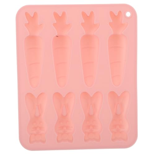 UTHCLO Molde para hornear con forma de conejo moldes que fabrican chocolate moldes de silicona para hornear moldor moldes para galletas de silicona molde de chocolate gel de sílice rosa