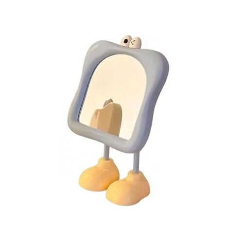 Bigfoot Eyes Vanity Mirror, 180° Tiltable, Desktop, Blue