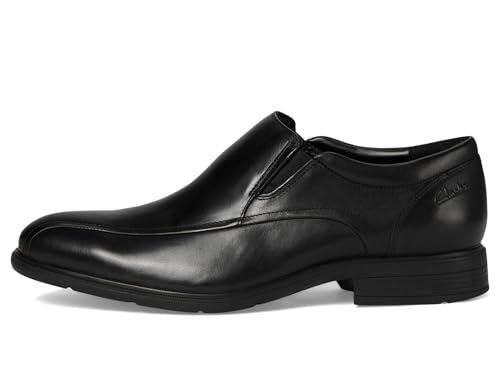 Clarks Clarks Men’s Steadwell Step Leather Slip-On Loafer, Black Leather, 10.5