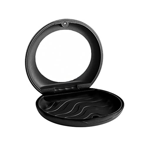 Dental Slim Oral Care Teeth Tooth Invisible Orthodontic Appliance Aligner Retainer Braces Storage Box Organizer Container Case (Black With Mirror)