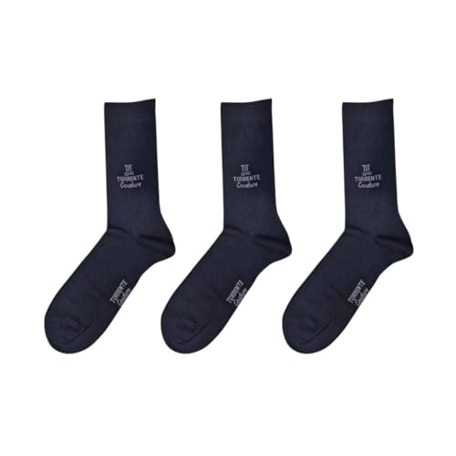 TORRENTE COUTURE Chaussettes x3 unis Sneakers - 39/42 Bleu Marine