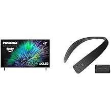 Panasonic W70 Series 43" 4K Ultra HD Smart Fire TV 2025 Model & WN10 Wireless Wearable TV Neck Speaker Bundle