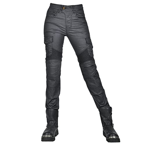 Pantalon de moto pour femme en jeans renforcé avec ses 4 tapis de protection inclus