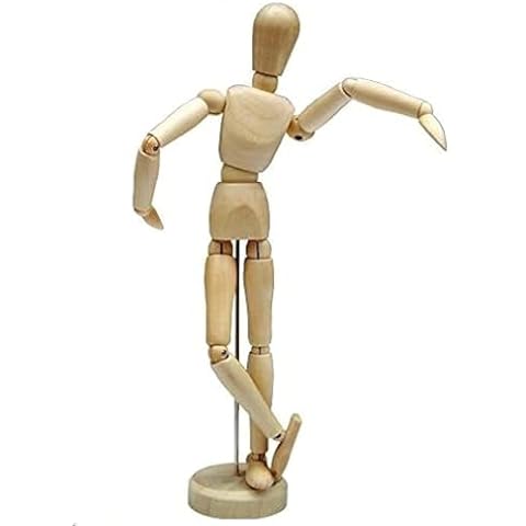 HSOMiD 12'' Artists Wooden Manikin Jointed Mannequin Perfect for Home Decoration/Drawing The Human Figure (A) Cover