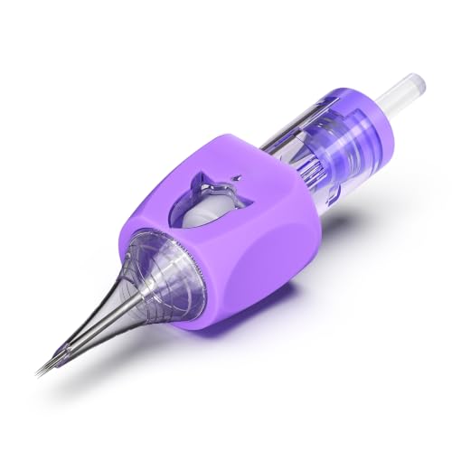 Image of Wormhole Tattoo Needles Rocket 20PCS Tattoo Cartridge Needles 1RL Needle Cartridge Round Liner Disposable Finger Ledge Cartridges Compatible with Tattoo Gun Tattoo Machine Tattoo Supplies 0801RL