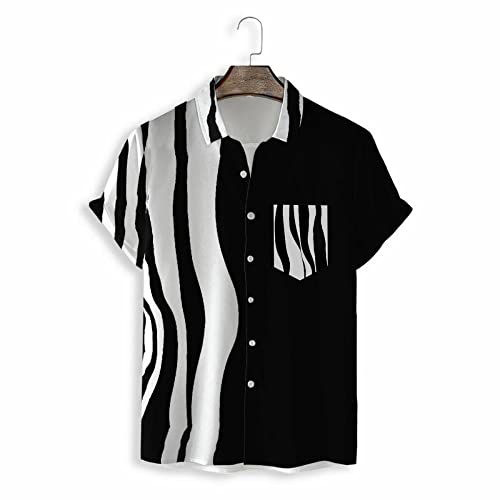 Chemise de plage hawaïenne boutonnée : vêtement imprimé tropical pour fête et vacances