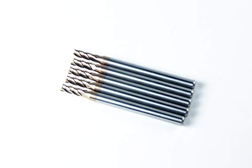 Image of Square End Carbide Mill Set (Pack of 5) - 1 /8 End Mill for Alloy Steels /Hardened Metals - 4 Flute TiAlN Coated Square Nose Milling Set for CNC Machine Milling Tools