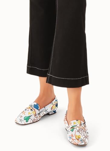 Image of Oh Mispares Womens Loafers Square Toe Low Heel Penny Loafers Fashion Comfortable Slip on Flats Casual Dressy Shoes for Women Work Office Patent Leather
